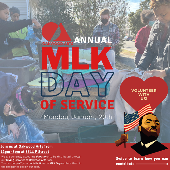 Oakwood MLK Day of Service event flyer